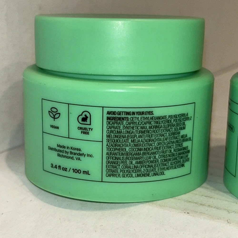 Brandefy‎ Melting Cleansing Balm 3.4 Fl Oz Clean Ingredients Soothing Lot Of 2